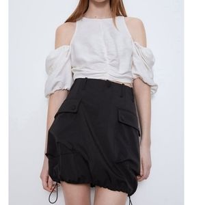 New Zara cold shoulder crop top